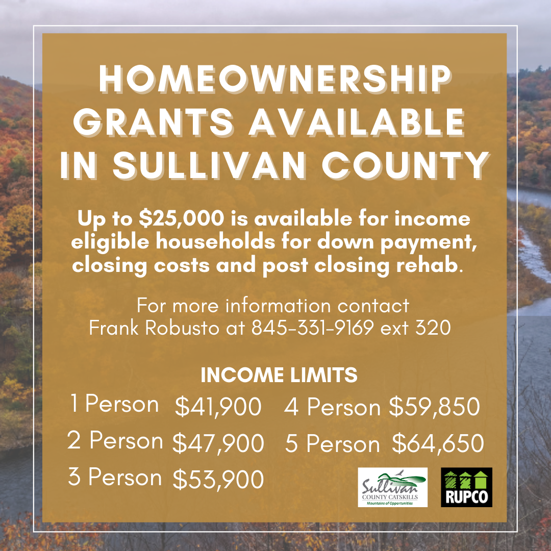 HomeOwnership Sullivan County grants Income Limits