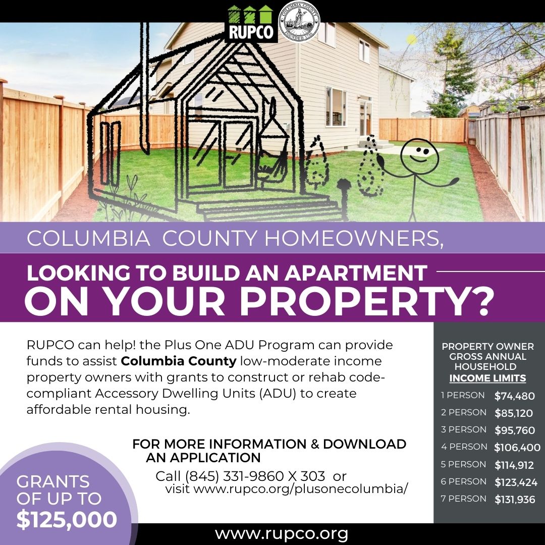 Flyer for Plus One Columbia County Program